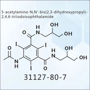 5-acetilamino-N, N'-bis (2,3-dihidroksipropil) -2,4,6-trijodioizoftalamīda